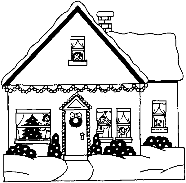 house clipart coloring - photo #22